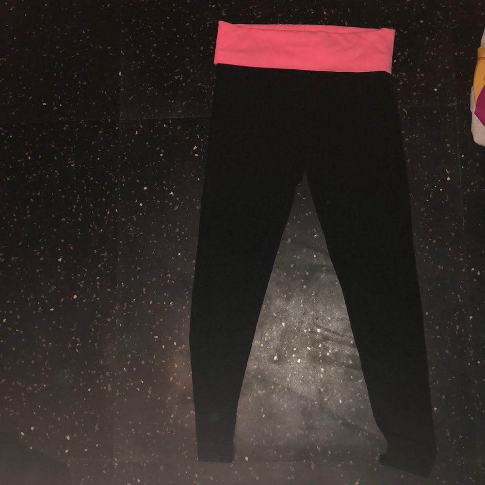Vs pink cotton fold-over leggings